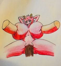 Rule 34 | 10s, absurdres, ashido mina, black sclera, boku no hero academia, breasts, colored sclera, gigantic breasts, highres, horns, large penis, multiple boys, multiple penetration, nude, penis, pink hair, s3 studios, sex, triple penetration, uncensored