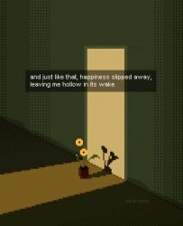 Rule 34 | dithering, drop shadow, english text, flower, green theme, highres, horizontal spotlight, no humans, onlypixeeels, original, pixel art, plant, potted plant, scenery, shadow, sunflower