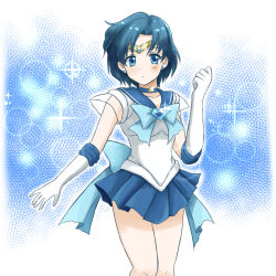 bishoujo_senshi_sailor_moon blue_background blue_eyes blue_hair gloves mizuno_ami sailor_mercury white_gloves