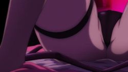 Rule 34 | 10s, 1girl, animated, animated gif, anime screenshot, ass, cube x cursed x curious, latex, panties, ueno kirika, underwear