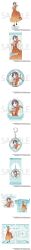 Rule 34 | absurdres, asakura toru, blue eyes, dress, highres, idolmaster, idolmaster shiny colors, long image, official art, orange dress, sanrio, tall image
