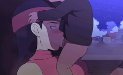 animated animated_gif black_hair blush boruto:_naruto_next_generations breasts d-art dark-skinned_male dark_skin fellatio hands_on_another&#039;s_head headband humping naruto_(series) older_woman_and_younger_man oral outdoors red_headband red_shirt shirt short_hair shota small_breasts small_penis spitroast testicles uchiha_sarada