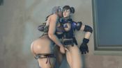 2girls 3d against_wall animated ass bikini blueaurora3 bouncing_breasts breasts capcom chun-li cleavage closed_eyes double_bun female_focus femdom fingering fingerless_gloves gloves hair_bun huge_ass isabella_valentine kiss kissing_neck large_breasts leotard micro_bikini multiple_girls heavy_breathing police police_uniform policewoman ryona slapping soul_calibur sound source_filmmaker_(medium) street_fighter swimsuit thong_leotard video yuri