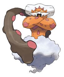 Rule 34 | artist request, cloud, colored sclera, colored skin, crossed arms, full body, gen 5 pokemon, highres, horns, landorus, landorus (incarnate), legendary pokemon, muscular, nintendo, official art, orange skin, pokemon, pokemon (creature), pokemon bw, pokemon focus, solo, third-party source, transparent background, white eyes, yellow sclera