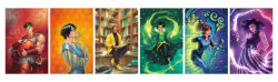 2boys 4girls absurdres black_hair black_hat brick_wall brown_hair chinese_clothes collection dark-skinned_male dark_skin deadpool_(series) glasses glowing_hands graffiti hat hexagon highres justin_jin_(kid_juggernaut) kitty_pryde lgbt_pride loki_(marvel) magic marvel meghan_hetrick multiple_boys multiple_girls muscular muscular_male nico_minoru prodigy_(marvel) runaways_(marvel) skirt thor_(marvel)_(series) valentine_vuong x-men yellow_background