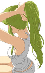 1girl artist_request butt_crack c.c. code_geass tagme tying_hair