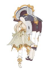 1boy 1girl 6seox_gb animal_print anklet bird_print black_bridal_gauntlets black_hair black_leggings black_sandals black_shorts blue_cape blue_hat bridal_gauntlets cape colored_tips dress from_behind furisode gem genshin_impact gold gold_trim green_cape green_gemstone green_hair grey_hair hat japanese_clothes jewelry jingasa kimono leg_warmers leggings long_hair multicolored_hair nahida_(genshin_impact) pointy_ears sandals scaramouche_(genshin_impact) short_sleeves shorts side_ponytail sidelocks socks stirrup_footwear stirrup_legwear streaked_hair toeless_legwear twitter_username wanderer_(genshin_impact) white_background white_dress white_hair white_leg_warmers white_sleeves white_socks white_trim zouri