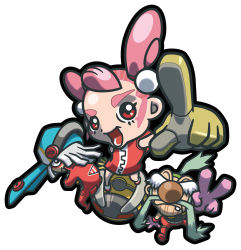 dori_kururi gearmo grutch highres hironobu_yoshida nintendo official_art screw_breaker simple_background