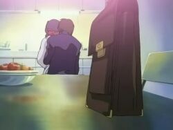 00s 1boy 1girl 2002 age_difference animated grabbing_another&#039;s_breast breasts brown_hair close-up forced from_behind gibo hetero incest indoors interior kitchen large_breasts mature_female misako_yagami mother_and_son older_woman_and_younger_man open_mouth pale_skin penis purple_hair sound stepmother&#039;s_sin sweat tagme talking uncensored video yusuke_yagami