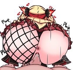 1girl anus ass blonde_hair breasts chromashift elf female_focus hag long_hair multicolored_hair necromancer nude penis pointy_ears red_eyes red_hair reverse_cowgirl_position ruby_runeheart sex small_breasts solo solo_focus straddling two-tone_hair virtual_youtuber vtuber_fanart witch