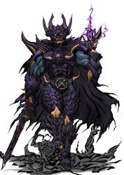 armor aura black_armor cloak dark_aura dark_knight garo_(series) hand_up highres kiba sword tokusatsu weapon