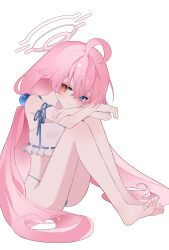 blue_archive feet heterochromia hoshino_(blue_archive) long_hair pink_hair