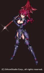 breasts dark_knight green_eyes hammer large_breasts red_hair ryuki@maguro-ex