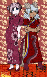 Rule 34 | 2females, 2girls, chinese clothes, chinese new year, isekai shikkaku, multiple girls, qipao dress, sacchan (isekai shikkaku), waldelia (isekai shikkaku)