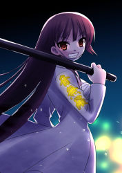 Rule 34 | 00s, 1girl, banchou, bousouzoku, breasts, clothes writing, coat, delinquent, female focus, gotou yuuko, gotouza, gottouza, grin, long hair, looking at viewer, looking back, lucky star, mask, mouth mask, sarashi, smile, solo, surgical mask, tokkoufuku, yukizuki chikuba