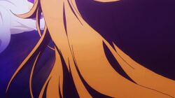 1girl animated animated_gif bikini breasts cleavage clima-tact collarbone flower hair_flower hair_ornament large_breasts long_hair looking_at_viewer nami_(one_piece) navel one_piece one_piece_film:_gold orange_hair smile solo swimsuit
