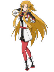 Rule 34 | 1girl, asuna (sao), holding, holding sword, holding weapon, long hair, shirayuki rinne, sword, sword art online, sword art online the movie: ordinal scale, very long hair, weapon, white background