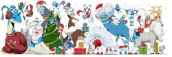 Rule 34 | 1girl, :d, ^ ^, alolan form, alolan ninetales, alolan sandshrew, alolan vulpix, baxcalibur, blue scarf, boots, box, christmas tree, closed eyes, closed mouth, clothed pokemon, cubchoo, delibird, dewgong, facing viewer, fangs, floating scarf, froakie, froslass, frosmoth, galarian darumaka, galarian form, gen 1 pokemon, gen 2 pokemon, gen 3 pokemon, gen 4 pokemon, gen 5 pokemon, gen 6 pokemon, gen 7 pokemon, gen 8 pokemon, gift, gift box, glaceon, glasses, highres, iron bundle, lapras, lorelei (pokemon), mudkip, nintendo, open mouth, oshawott, peeking out, piplup, pokemon, pokemon (creature), pokemon frlg, popplio, psaber97, quaxly, red boots, red hair, red scarf, santa costume, sawsbuck, sawsbuck (winter), scarf, sidelocks, smile, smoochum, sobble, spheal, standing, striped clothes, striped scarf, tongue, totodile, walrein, white background, wyrdeer
