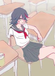 1girl absurdres blood can female_focus highres kill_la_kill matoi_ryuuko poorly_drawn tagme