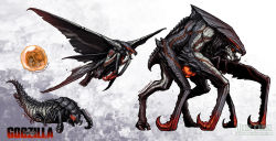 baby brother_and_sister egg fetus flying giant giant_monster glowing glowing_eyes godzilla_(series) highres incest kaiju larva legendary_pictures matt_frank monster muto_(godzilla) muto_female muto_male no_humans pregnant siblings simple_background toho wings