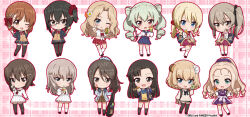 6+girls alternate_costume alternate_hairstyle anchovy_(girls_und_panzer) animal_charm animal_ears bandaid bear_ears black_cardigan black_hair black_pantyhose black_ribbon black_shoes black_skirt black_socks black_thighhighs blue_cardigan blue_hairband blue_hoodie blue_jacket blue_ribbon blue_skirt boko_(girls_und_panzer) boko_(girls_und_panzer)_(cosplay) bow bowtie braid braided_bangs brown_hair brown_necktie brown_skirt brown_sweater brown_sweater_vest cardigan cardigan_around_waist character_hair_ornament charm_(object) chibi clothes_around_waist collared_shirt copyright_name cosplay cup curly_hair darjeeling_(girls_und_panzer) disposable_coffee_cup disposable_cup drill_hair drink drinking_straw fake_animal_ears flower flower_hairpin garter_straps girls_und_panzer girls_und_panzer_saishuushou green_hair grey_hair guitar_case gyaru hair_flower hair_ornament hair_ribbon hair_tie hairband hairpin highres holding holding_drink hood hoodie instrument_case itsumi_erika jacket jacket_around_waist katyusha_(girls_und_panzer) kawashima_momo kay_(girls_und_panzer) kneehighs long_hair loose_socks low_ponytail marie_(girls_und_panzer) merchandise midriff_peek mika_(blue_archive) miniskirt multiple_girls navel neckerchief necktie nishi_kinuyo nishizumi_maho nishizumi_miho official_alternate_costume official_alternate_hairstyle official_art one_side_up open_cardigan open_clothes pantyhose pink_cardigan pink_jacket pleated_skirt ponytail product_placement purple_hairband purple_neckerchief purple_skirt red_bow red_bowtie red_neckerchief red_ribbon red_skirt ribbon sample_watermark school_uniform serafuku shimada_arisu shirt shoes short_hair skirt socks star_(symbol) straight_hair striped_ribbon stuffed_animal stuffed_toy sweater sweater_vest teddy_bear thigh_strap thighhighs tied_shirt tsurugi_hikaru twin_drills twintails watermark white_serafuku white_shirt white_skirt white_socks yellow_sweater_vest