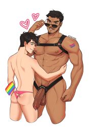 2boys bara highres multiple_boys non-web_source penis