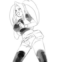 Rule 34 | breasts, cape, cosplay, dinosaur king, highres, lipstick, long hair, makeup, monochrome, skin tight, tatsuno malm, tatsuno malm (cosplay), usarapa