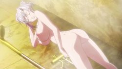 Rule 34 | 1girl, ass, breasts, charlotte hazellink, highres, large breasts, nipples, nude, pink hair, princess lover, showering, solo