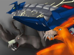 Rule 34 | 3others, birdramon, digimon, digimon (creature), dragon, mailbirdramon, multiple others, saberdramon, sharp teeth, teeth, wings