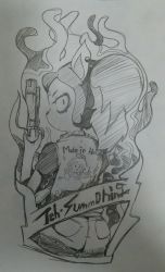 Rule 34 | 1girl, animal ears, cat ears, claire d&#039;lune, claire redfield, fangs, from behind, gun, high ponytail, looking at viewer, parody, ponytail, resident evil, resident evil 2, sakizyo, short sleeves, sketch, solo, text focus, the summoning, weapon