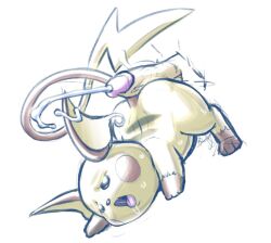 animal_focus bestiality black_eyes blush_stickers buttjob creatures_(company) cum disembodied_penis drooling dutch_angle ejaculation erection game_freak gen_1_pokemon half-closed_eyes nintendo open_mouth penis pokemon pokemon_(creature) raichu rockthebull saliva simple_background sketch solo_focus sweat tongue tongue_out top-down_bottom-up uncensored white_background