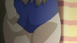 00s 1girl adjusting_clothes adjusting_swimsuit animated animated_gif ass ass_focus female_focus minami-ke minami_haruka solo swimsuit