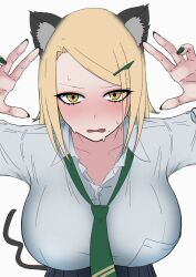 1girl bad_link breasts highres keno_(keno_ch) large_breasts original school_uniform zarame(keno_ch)