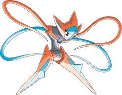 deoxys deoxys_(attack) expressionless full_body gen_3_pokemon glowing horns legendary_pokemon looking_at_viewer mythical_pokemon nintendo no_humans no_mouth non-web_source official_art pokemon pokemon_(creature) pokemon_ranger_(series) pokemon_ranger_traces_of_light solo tentacles transparent_background