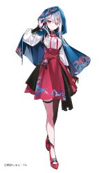 1girl absurdres asymmetrical_legwear full_body gloves highres solo thigh_strap tiv uneven_legwear veil virtual_youtuber white_background white_hair