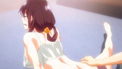 1boy 1girl 2022 20s animated animated_gif anus ass bike_shorts bouncing_breasts breasts cameltoe fingering garden_~takamine-ke_no_nirinka~ hetero huge_ass indoors large_breasts long_hair nipples pussy_juice solo_focus sweat tagme takamine_sayuri tank_top thighhighs tight_clothes tomoya_(garden_~takamine-ke_no_nirinka~) towel wet wet_clothes