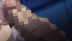 1girl animated animated_gif censored fellatio kangoku_senkan murakami_teruaki naomi_evans nose_hook oral saliva short_hair snot sweat