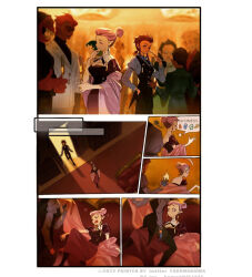 alternate_costume amity_blight blonde_hair blurry blurry_background blurry_foreground bow bowtie champagne_flute cup dark-skinned_female dark-skinned_male dark_skin depth_of_field dress drinking_glass emira_blight fangs formal_clothes glasses green_hair gus_porter hair_bun hair_pulled_back hunter_(the_owl_house) kuma20151225 luz_noceda pointy_ears ponytail purple_hair scar scar_on_face shawl short_ponytail single_hair_bun suit the_owl_house vest waistcoat willow_park