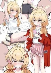 ... 1boy 1girl :/ ahoge anger_vein ass blonde_hair blue_archive blush furrowed_brow hand_on_another&#039;s_thigh highres licking licking_another&#039;s_face loli peppo-mk3 poking_ass sensei_(blue_archive) smelling smelling_armpit spoken_ellipsis sweat thighs translation_request yoshimi_(band)_(blue_archive) yoshimi_(blue_archive)