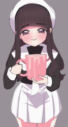 1girl animated animated_gif black_hair blush cardcaptor_sakura cum cum_in_mouth cum_on_body cum_on_clothes cum_on_hair daidouji_tomoyo drinking facial gokkun hat huge_filesize loli long_hair looking_at_viewer nn09nn09nn open_mouth school_uniform skirt solo standing steam stray_pubic_hair tomoeda_elementary_school_uniform tongue tongue_out