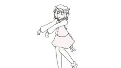 &gt;_&lt; 3girls animal_ears animated arm_up audible_music audible_speech blonde_hair blood bow bowtie brown_eyes brown_hair cat_ears chair chen closed_eyes computer dancing dress flying fox_tail green_headwear heart heart-shaped_pupils hug hug_from_behind japanese_audio japanese_text lineart long_dress long_sleeves looking_at_viewer lowres macross macross_frontier multiple_girls multiple_tails music music_video nosebleed nyan-nyan_dance office_chair one_eye_closed open_mouth parody pink_sleeves red_dress red_eyes red_shoes saliva shoes short_dress singing sound swivel_chair symbol-shaped_pupils tail touhou two_tails video yakumo_ran yakumo_yukari