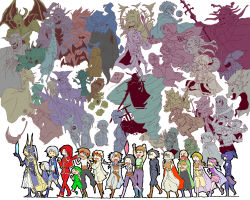 1980s_(style) 6+boys 6+girls absolutely_everyone aircraft airship annotation_request armor astos bad_id bad_pixiv_id bahamut_(final_fantasy) bald bat_(animal) beaver behemoth bell bikke_(ff1) blonde_hair borgen borghen broom brown_hair chaos_(ff1) chocobo cid_(ff2) closed_eyes crossed_arms crystal cyclone_(weather) dark_knight dark_knight_(final_fantasy) dissidia_final_fantasy dragon dragoon dragoon_(final_fantasy) dual_persona dwarf elena_(ff2) elf emperor_(ff2) everyone eyepatch fairy fangs final_fantasy final_fantasy_i final_fantasy_ii firion flying garland_(ff1) giant glasses gordon_(ff2) gottos grey_hair guy_(ff2) halo hat helmet highres hilda_(ff2) horns josef kraken kraken_(final_fantasy) lamia leila leon_(ff2) lich lich_(final_fantasy) maria_(ff2) marilith mask matoya mermaid midriff minwu mokkos_han monk monk_(final_fantasy) monster_girl multiple_boys multiple_girls multiple_monochrome multiple_persona nelly nerrick oldschool open_mouth paul pirate pointy_ears polearm ponytail prince red_hair red_mage_(final_fantasy) reila retro_artstyle ricard_highwind robot sarah_(ff1) scott shield smile soldier spear spoilers square_enix stone sweatdrop sword thief_(final_fantasy) tiamat_(ff1) tortoise translation_request turtle unne v warrior warrior_(final_fantasy) warrior_of_light_(ff1) weapon white_hair white_mage_(final_fantasy) witch_hat wyvern |_|