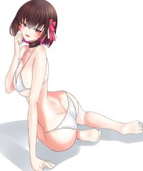 1girl artist_request ass butt_crack character_request short_hair smile tagme