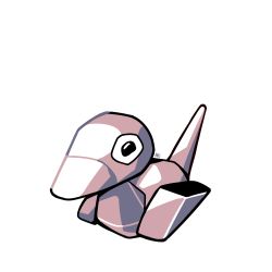 animal_focus bird black_eyes commentary creature english_commentary full_body gen_1_pokemon monochrome nintendo no_humans pokemon pokemon_(creature) pokemon_focus porygon rumwik signature simple_background solo white_background