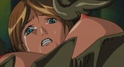 00s 1girl 2002 animated animated_gif blue_eyes breast_sucking breasts brown_hair interspecies large_breasts lowres minako_haruno monster nipple_stimulation nipples rape short_hair tagme tears tentacles throwing urotsukidouji wide-eyed