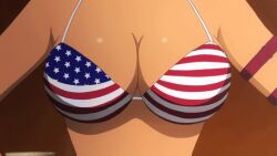 animated animated_gif bouncing_breasts breast_focus breasts cleavage large_breasts mito_ikumi shokugeki_no_souma
