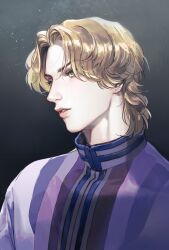 Rule 34 | 1boy, birthmark, bishounen, blonde hair, colored eyelashes, dio brando, ear birthmark, eyelashes, green eyes, jojo no kimyou na bouken, lips, meng bu chong, nose, pale skin, phantom blood, realistic, solo