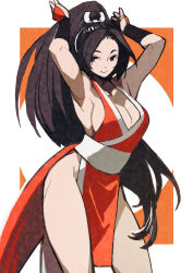1girl breasts fatal_fury large_breasts long_hair shiranui_mai