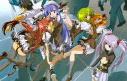 00s 1boy 5girls ahoge beret between_breasts black_shirt blouse blue_eyes blue_hair blush bow bowtie breast_smother breasts cat elf everyone face_to_breasts from_above from_side fuyou_kaede green_hair hair_ribbon hairband hat head_between_breasts holding holding_stuffed_toy kneehighs knees_together_feet_apart lisianthus long_hair looking_at_breasts miniskirt multiple_girls nerine official_art orange_hair parted_bangs pleated_skirt pointy_ears primula red_eyes red_hair ribbon school_uniform serafuku shigure_asa shirt short_hair short_hair_with_long_locks shuffle! silver_hair skirt socks stuffed_animal stuffed_cat stuffed_toy surprised thighhighs tress_ribbon tripping tsuchimi_rin twintails unworn_hat unworn_headwear very_long_hair white_hat white_shirt wince yellow_bow yellow_bowtie zettai_ryouiki