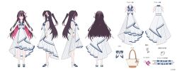 Rule 34 | 1girl, a-pose, azki (hololive), azki (holonatsu paradise) (hololive), bag, blue bow, blue bowtie, blue sailor collar, blue trim, bow, bowtie, bracelet, braid, brown hair, colored inner hair, commentary request, company name, copyright notice, dress, flower, full body, hair between eyes, hair flower, hair intakes, hair ornament, half up half down braid, high-low dress, high heels, hololive, holonatsu paradise, jewelry, long dress, long hair, looking at viewer, multicolored hair, multiple views, noir eku, official alternate costume, official art, pink hair, ponytail, purple eyes, reference sheet, sailor collar, second-party source, shoulder bag, sleeveless, sleeveless dress, solo, streaked hair, translation request, turnaround, virtual youtuber, white dress